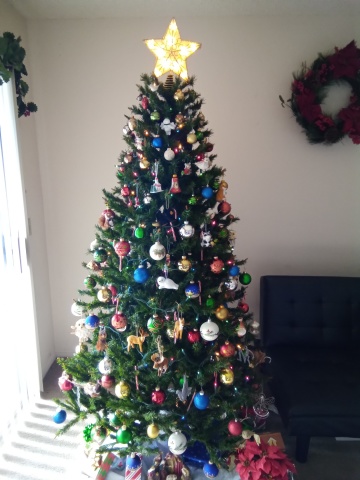 a decorated Christmas tree